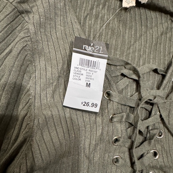 Olive green long sleeve dress - Picture 2 of 2